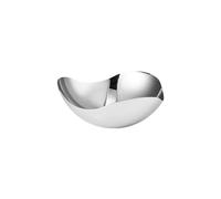 HuadaXtai Plateau Industriel Coupelle Bol Corbeille Panier en Acier Inoxydable 304 Surface Réfléchissante Style Ventilé pour Fruits Snacks Clés Décor Adapté, Grand 29x28x12cm