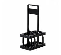 HuadaXtai Porte Bouteilles Pliable Support Boissons Casier Rangement Plateau Panier Transport Poignée Intégrée en PP Épaissi Léger et Solide Adapté à Cuisine, Noir, Noir