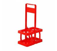 HuadaXtai Porte Bouteilles Pliable Support Boissons Casier Rangement Plateau Panier Transport Poignée Intégrée en PP Épaissi Léger et Solide Adapté à Cuisine, Rouge, Rouge