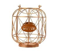 HuadaXtai Porte-dosette de Café Panier à Dosettes de Café En Fer Autoportant avec Poignée Organisateur Conteneur de Dosettes de Café pour Comptoir de Cuisine D', or rose