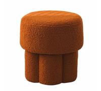 HuadaXtai Pouf Champignon Tabouret Repose Pied Siège Bouclé Toucher Doux Remplissage Épais Stable Montage Déjà Fait Adapté au Salon Chambre Entrée Maquillage Enfants Invités, Café