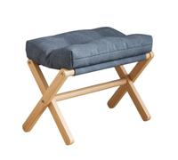 HuadaXtai Repose-pieds Pliante Tabouret Ottomane Banc Bas Banc Repose-jambes en Bois Résistant et Coussin Souple Amovible Soutien de Circulation et Posture, Array, Bleu, style to 1