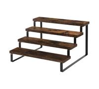 HuadaXtai Saisonniers Rack Organisateur Étagère à Épices Support En Bois Rangement Comptoir Multi Niveaux Présentoir Fonctionnel Adapté pour Cuisine Vestiaire B, 4 couches