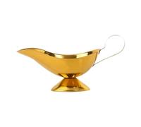 HuadaXtai Saucière Gravy Boat Acier Inoxydable Coupe Sauce Récipient avec Poignée Forme Bateau Originale Résistante pour Dips Adaptée à Réception, 14.5x8cm