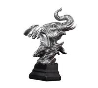 HuadaXtai Sculpture D'éléphant en Résine, Statue D'éléphant, Figurine de Luxe élégante, Belle Décoration de Maison, Décor D'éléphant pour étagère de Patio, Argent