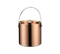 HuadaXtai Seau à Glace Isotherme à Boisson à Glaçons de Service à Bar en Acier Inoxydable à Double Paroi avec Couvercle et Poignée Arquée, 2L, Rose Gold