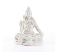 HuadaXtai Statue Shiva Sculpture Résine Bouddha Divinité Méditation Ornement Décor Figurine Finition Soignée et Posture Assise Adaptée au Salon Bureau, 20cm, Shiva Grand Modèle