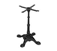 HuadaXtai Support Industriel Base de Table Socle Pédestal Colonne Esthétique Pieds à Quatre Griffes Plateau Supérieur à Quatre Bras Fonte Adapté à Rénovation de, 570mm, Noir