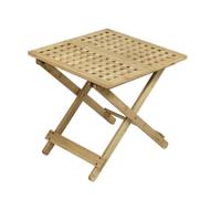 HuadaXtai Table Basse Bambou Pliante Table de Thé Table d'Appoint Guéridon avec Plateau à Claire-Voie et Renfort Inférieur Stable pour Café et Objets Adaptée à, Grand