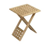 HuadaXtai Table Basse Bambou Pliante Table de Thé Table d'Appoint Guéridon avec Plateau à Claire-Voie et Renfort Inférieur Stable pour Café et Objets Adaptée à, Petit
