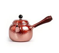 HuadaXtai Théière en Cuivre e Bouilloire Pot Kettle Finition Non Revêtue Texture e et Gravures sur Couvercle pour Charme Vintage avec Composants Fiables Adaptée aux Enthousiastes Thé, style to 4