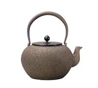 HuadaXtai Théière en Fonte Bouilloire Kettle Pot à Thé Corps Arrondi Traditionnel et Texture Rustique Diffusion Homogène de la, 1600ml, Revêtement Antirouille Au Jus Végétal De Qualité Supérieure