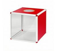 HuadaXtai Urne de Tirage Transparent Boîte Concours Bulletin Collecteur Boîte à Billets Conteneur de Tombola Structure Rigide en MDF et Acrylique avec Ouverture, 40cm, Modèle Transparent Unilatéral