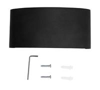 Huairdum 6W Mur LED Lampe 6W LED Applique Murale Extérieure Blanc Chaud IP65 Aluminium Coque Noire pour Cour Salon Salle de Bain