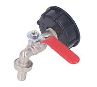Huairdum Adaptateur Fourre-Tout IBC, Valve en Laiton étanche 1/2", Filetage Grossier S60X6, Raccord de Connecteur de Tuyau d'arrosage avec Joint en Caoutchouc, Idéal pour Les Réservoirs d'eau de