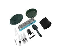 Huairdum Boîte d'écluse en Or Portable de 12 Pouces, équipement d'extraction 'Or, Boîte 'écluse en Or avec Conception Pliante en Alliage 'Aluminium et Sac à Dos, Idéale pour Le Dragage