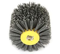 Huairdum Brosse de Roue de Tréfilage, Roue de Polissage en Soie de 120 Mm, Brosse de Machine de Tréfilage électrique pour le Dérouillage, l'ébavurage, le Nettoyage du Parquet en Bois