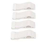 Huairdum Butoirs de Porte pour Bas de Porte, 12,5 Cm, Lot de 4 (WHITE) | Cale de porte empilable avec absorption des chocs et sans perçage, TPR, pour dalles de moquette, bois dur