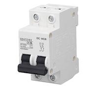 Huairdum Disjoncteur DC 1000 V PV Disjoncteur Solaire, Montage sur Rail Din DZ47Z-63 avec Extinction d'arc Magnétique, Idéal pour Moto électrique Solaire Photovoltaïque (32A)