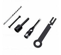 Huairdum Foret carré de 10 Mm pour Travail du Bois, Queue Ronde | Ciseau à mortaiser en une étape à 2 fosses et 2 fentes, en acier allié, pour perceuses à percussion