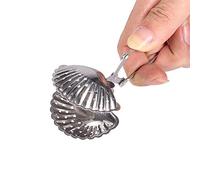 Huairdum Infuseur à thé en Acier Inoxydable, Passoire à Feuilles en Forme de Pince à Coquillage, Diffuseur avec Bac d'égouttement, Idéal pour Préparer du thé, des Infusions à Base de Plantes, des