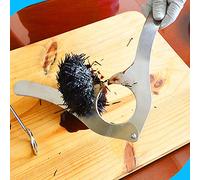 Huairdum Ouvre-oursin, Outil d'ouverture d'oursin en Acier Inoxydable, Ouvre-Cuisine Ergonomique avec Conception de Crochet, Idéal pour la Préparation des Fruits de Mer en Cuisine