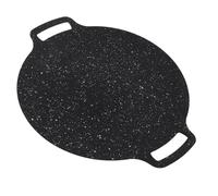 Huairdum Poêle à Griller Coréenne pour Barbecue en Camping Randonnée, 28 | Plaque de gril antiadhésive en pierre Maifan, Compatible avec les poêles portables, plaque chauffante pour viande et légumes