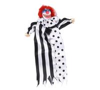 Huairdum Poupée de Clown Effrayante Suspendue Décoration D'Halloween | Accessoire d\'horreur effrayant à bras réglables pour maisons hantées et fêtes