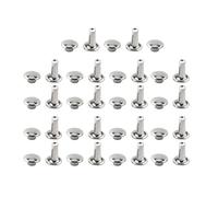 Huairdum Rivets à Double Capuchon 100 Pièces, Goujons Métalliques Tubulaires, Capuchons à Forte Adhérence, Idéaux pour l'artisanat du Cuir, les Réparations, la Décoration, les Sacs, les Chaussures,