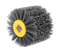 Huairdum Roue de Polissage #240, Roue de Brosse en Soie, Diamètre Extérieur de 120 Mm, Haute efficacité pour le Dérouillage, l'ébavurage, le Nettoyage du Parquet, avec Machine à Tréfiler électrique