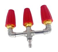 Huairdum Triple Buse pour Nettoyeurs Haute Pression, Raccord Rapide 1/4 | Jet rotatif à 360 degrés, 4 000 PSI, acier inoxydable 304, 6,0 à 9,0 GPM pour véhicules et sols