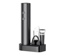 HUAJINGKEJI Ensemble tire-bouchon électrique multifonction à piles avec coupe-capsule et bouchon à vide pour une utilisation facile