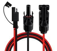 HuaLiSiJi Câble Panneau Solaire SAE 12AWG Adaptateur SAE vers MC-4 Connecteur Étanche IP67 avec Inverseur de Polarité pour Panneau Photovoltaïque Batterie Auxiliaire Camping Car Van Bateau (2 m)