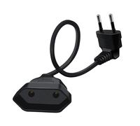 HuaLiSiJi Rallonge d'alimentation Euro 2.5A 250V 625W Câble D'extension Euro Rallonge Câble Euro, pour Une Utilisation en Intérieur TV, PC, Moniteur (0.6m)