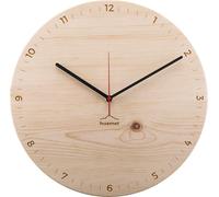 Huamet CH40-A-1806 Horloge murale en bois Horloge de montagne Zirbe ronde