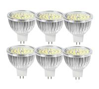 HUAMu 6W Ampoule LED GU5.3 Équivalent à 60W Halogène, MR16 Blanc Froid 6000K, 600 Lumen, AC/DC 12 V, Ampoule à Réflecteur Sans Scintillement, 120° Larges Faisceaux, Non Dimmable, Lot de 10