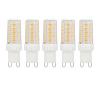 HUAMu Ampoule LED G9 5W, Équivalent à une lampe halogène 40W-50W, Blanc chaud 2700K, 300 Lumens sans scintillement, Non dimmable, 220V, Économie d'énergie, 5 Pièces
