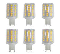 HUAMu Ampoule LED G9 9W,Blanc Chaud 3000k 900Lm 9W G9 LED Equivalente 90W Halogène Lumière Sans Scintillement 360 Degrés Angle Non-Dimmable LED Lampes AC 220-240V Lot de 6