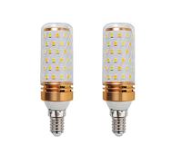 HUAMu Ampoules LED maïs 9W E14, ampoules mode réglable tricolore, équivalent à 100 Watts, AC110-240V, ampoules spirale 1000 lumens, plafonnier, salon et intérieur, pack de 2