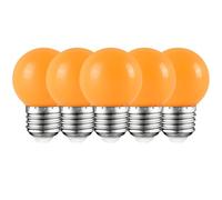HUAMu Lot de 5 ampoules LED E27 2,5 W Orange 200 lm équivalentes aux halogènes 20 W Lampe de décoration AC220 V-240 V
