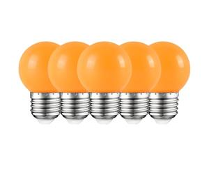 HUAMu Lot de 5 ampoules LED E27 2,5 W Orange 200 lm équivalentes aux halogènes 20 W Lampe de décoration AC220 V-240 V