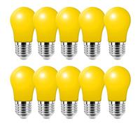 HUAMu Paquet de 10 Ampoule LED de couleur 3W E27 à vis Ampoule Jaune pour Mariage Halloween Fête De Noël Bar Ambiance Ambiance Décor