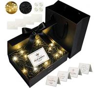 HuaMuDM Coffret Cadeau,26x19x8cm,Boite Papier avec Ruban,Boîte Cadeau de Luxe,Mariage,Anniversaire, Halloween,Noël,Pâques,Saint Valentin