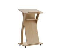 huanglyc-232 Bureau de réception Support de Podium en Bois avec roulettes, pupitre Mobile étagère Rangement, Base Lourde