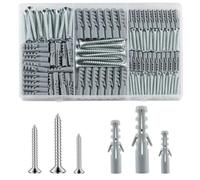 HuangXinyu 230 Pièces Kit Vis Cheville Beton Expansion Fixation Maçonnerie | 115 Ancrage Expansion Et 115 Vis Béton, Autoperceuses Autotaraudeuses Pour Maçonnerie Brique
