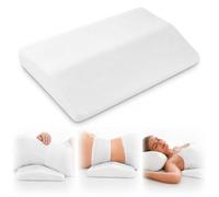 Huanmin Coussin lombaire en mousse à mémoire de forme 60 x 30 cm pour lit | Coussin lombaire de forme rectangulaire plate, amovible et lavable en machine, idéal comme soutien lombaire dans le lit