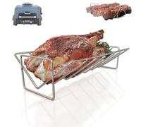 huanniu Grille en V en Acier Inoxydable pour côtes et rôtis, Support Poulet Barbecue, Accessoire de Barbecue pour Ninja Woodfire XL OG850/OG901, Non-adhésif RibRack pour barbecues à gaz et à Charbon