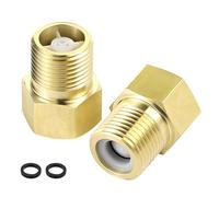 HUANR 2 Pièces Clapet Anti Retour de 1/2 Pouce, avec 2 Joints | Laiton Clapet Anti-Retour Conduite D'eau, 1/2 Pouce Clapets Anti-Retour Laiton, pour Toilettes, Pompes de Jardin et Fontaines