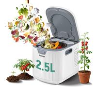 Huanyu Composteur électrique pour Cuisine 2,5 L Composteur électrique pour Cuisine Recycleur Alimentaire d'intérieur sans Odeur avec Fonction de Nettoyage Automatique Faible Niveau sonore