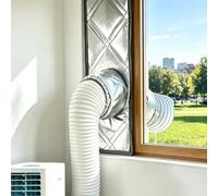 HUAREW 100CM Joint de Portes Coulissantes pour Climatiseur Mobile | Hot Air Stop, 3couches aluminium,coton,Oxford, pour fenêtre coulissante horizontale,verticale,Manchon amélioré